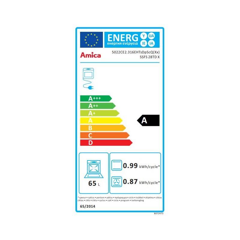 Sklokeramický sporák Amica SSFS 28TD X nerez