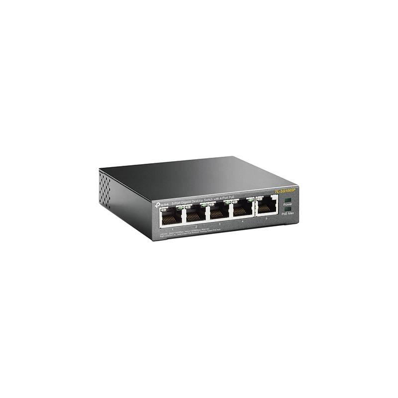 Switch TP-Link TL-SG1005P černý, Switch, TP-Link, TL-SG1005P, černý