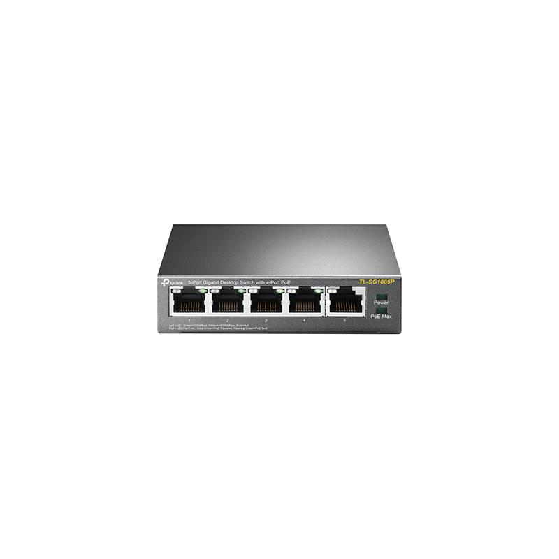 Switch TP-Link TL-SG1005P černý, Switch, TP-Link, TL-SG1005P, černý