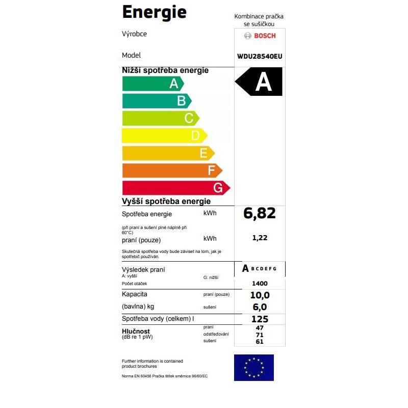 Automatická pračka se sušičkou Bosch WDU28540EU bílá