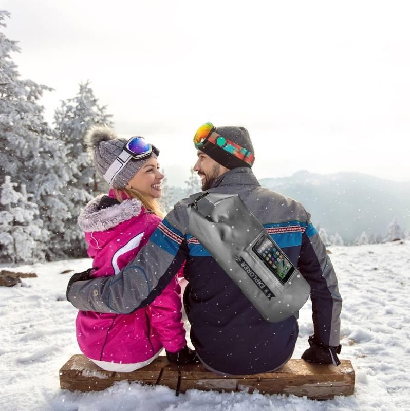 Celly voděodolný vak Explorer 10L s kapsou na telefon do 6,2" - šedý