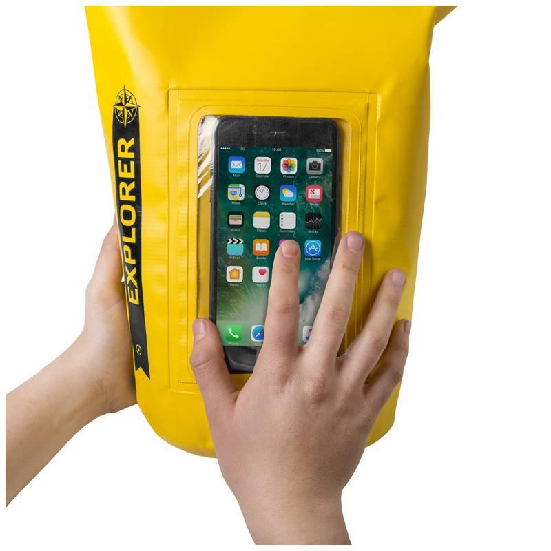 Celly voděodolný vak Explorer 10L s kapsou na telefon do 6,2" - žlutý