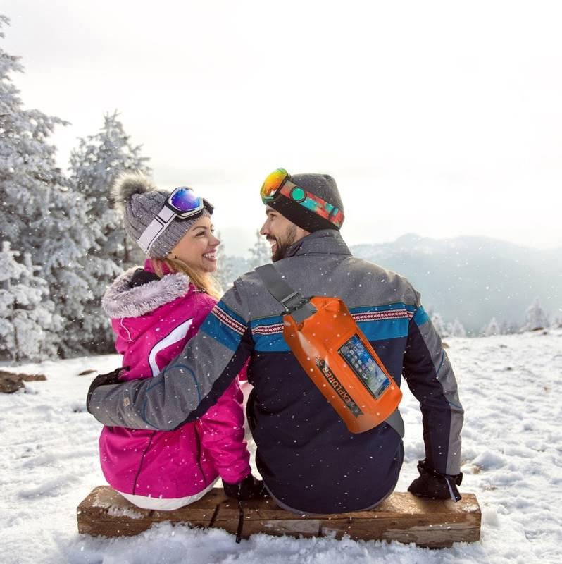 Celly voděodolný vak Explorer 5L s kapsou na telefon do 6,2" - oranžový