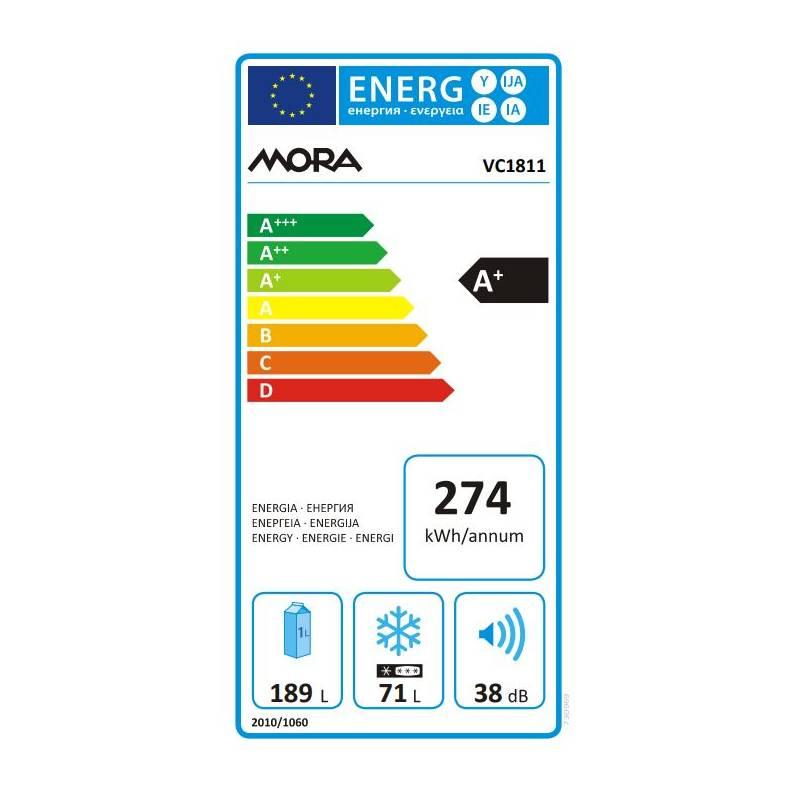 Chladnička s mrazničkou Mora VC 1811 bílá