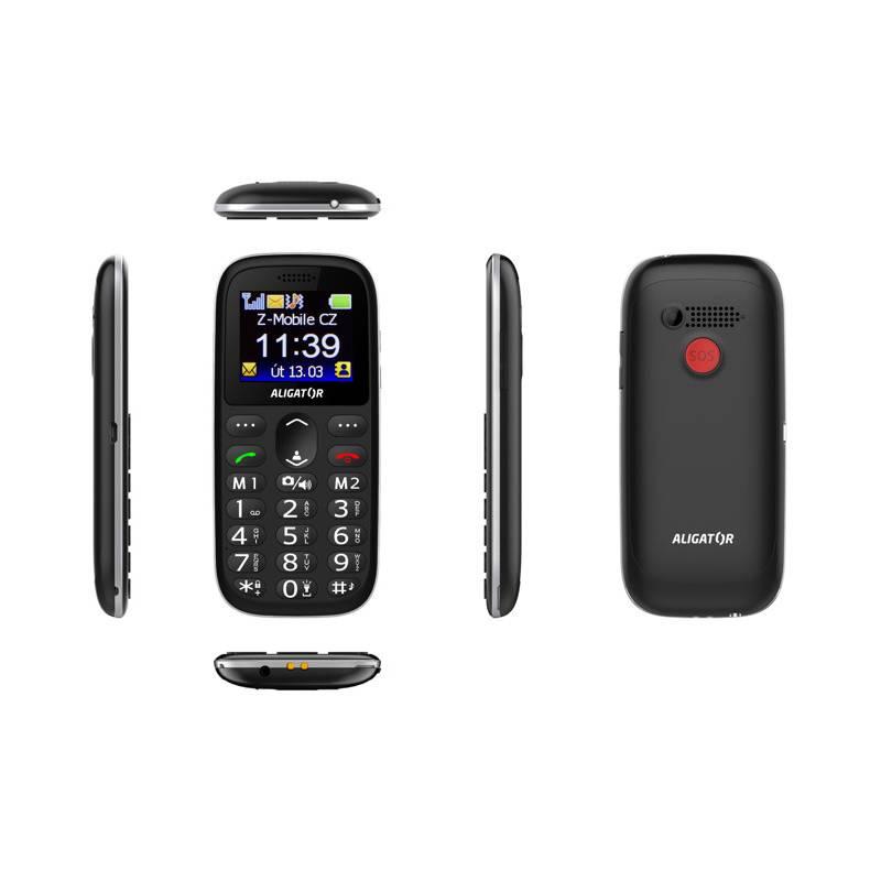 Mobilní telefon Aligator A510 Senior černý