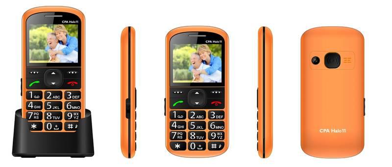 Mobilní telefon CPA Halo 11 oranžový, Mobilní, telefon, CPA, Halo, 11, oranžový