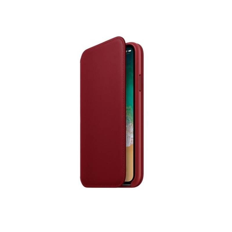 Pouzdro na mobil flipové Apple Leather Folio pro iPhone X - RED červené, Pouzdro, na, mobil, flipové, Apple, Leather, Folio, pro, iPhone, X, RED, červené