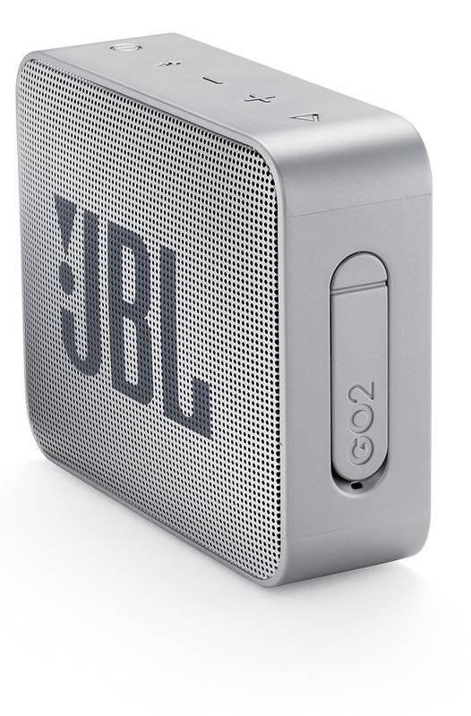 Přenosný reproduktor JBL GO 2 šedý, Přenosný, reproduktor, JBL, GO, 2, šedý