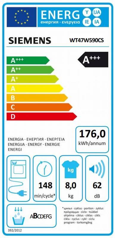 Sušička prádla Siemens WT47W590CS bílá