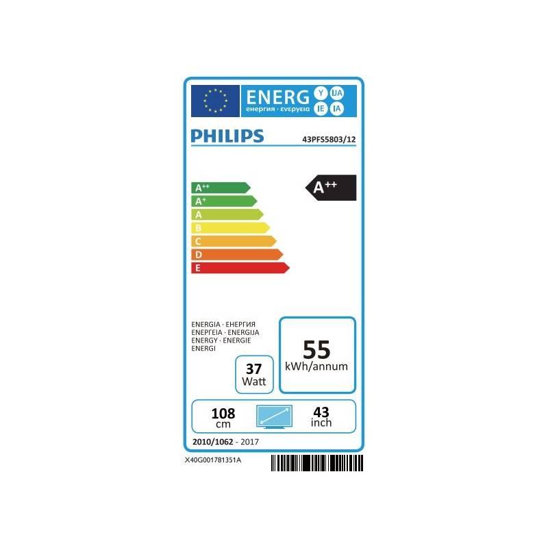 Televize Philips 43PFS5803 černá