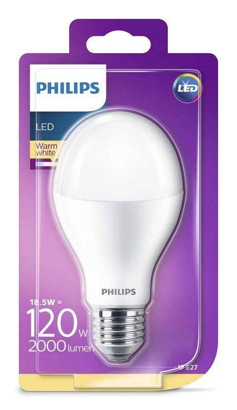 Žárovka LED Philips klasik, 18,5W, E27, teplá bílá