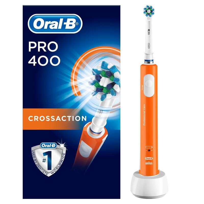 Zubní kartáček Oral-B Pro 400 CrossAction Orange, Zubní, kartáček, Oral-B, Pro, 400, CrossAction, Orange