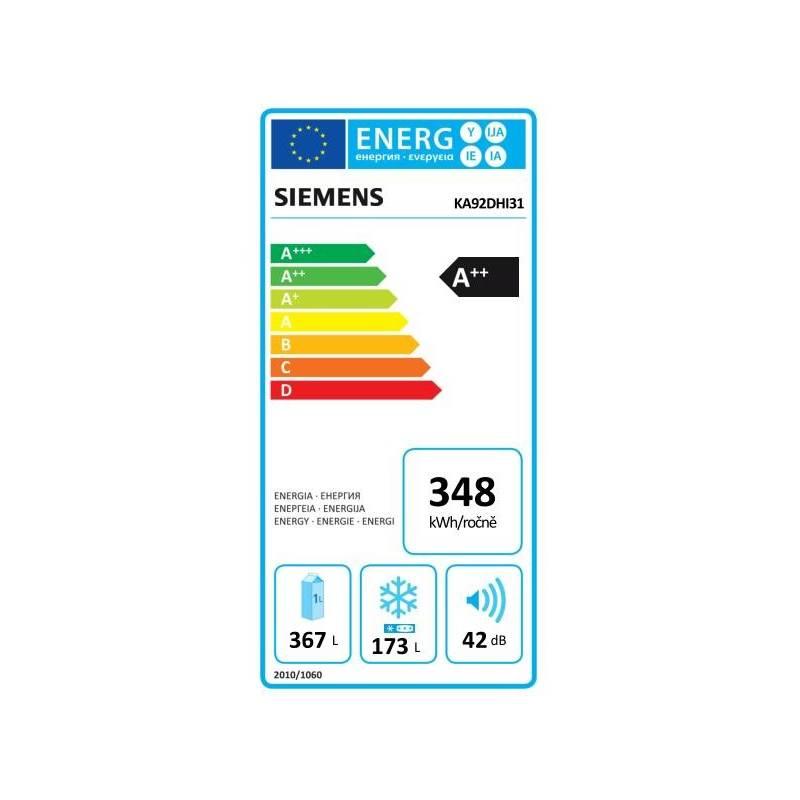 Chladnička s mrazničkou Siemens KA92DHI31 nerez, Chladnička, s, mrazničkou, Siemens, KA92DHI31, nerez