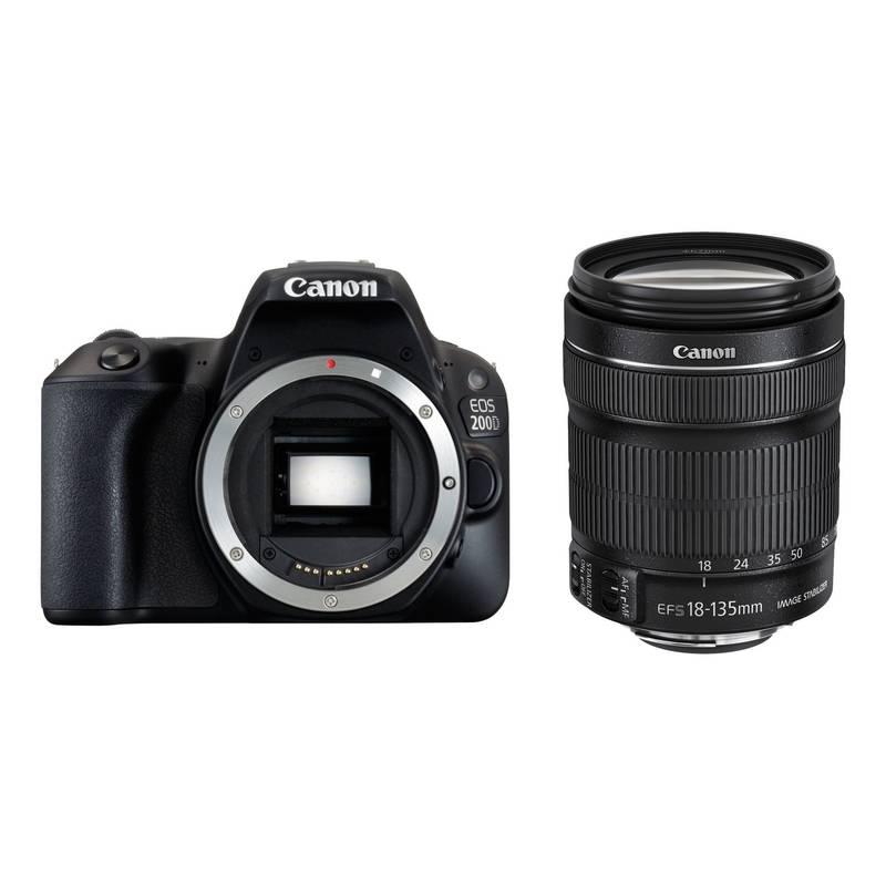 Digitální fotoaparát Canon EOS 200D 18-135 IS STM černý, Digitální, fotoaparát, Canon, EOS, 200D, 18-135, IS, STM, černý