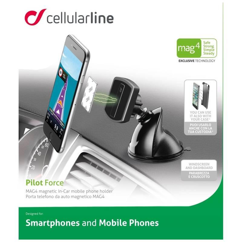 Držák na mobil CellularLine MAG4 Pilot Force černý