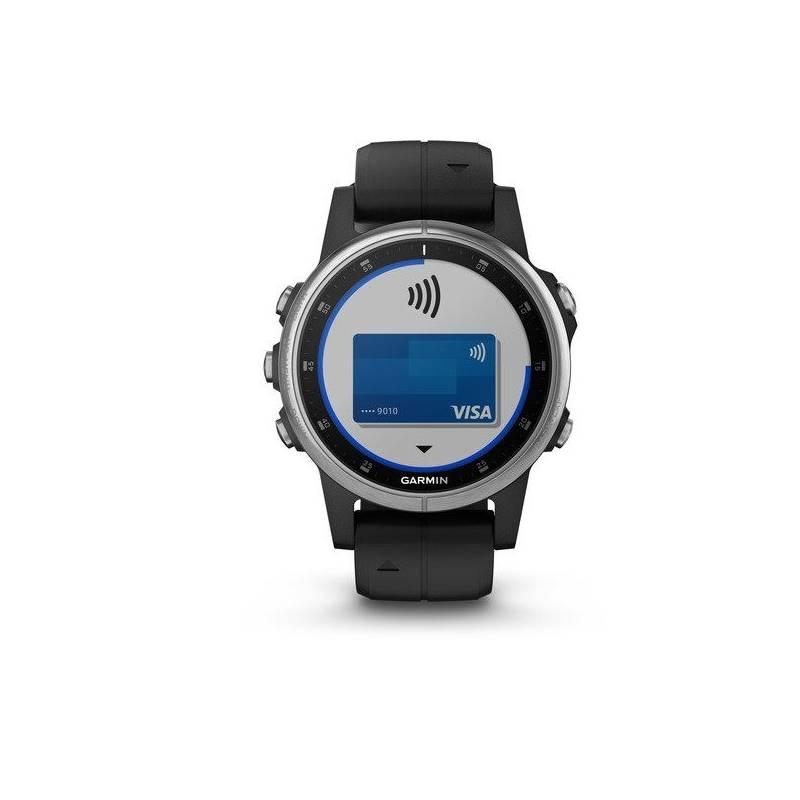 GPS hodinky Garmin Fenix5S Plus černé stříbrné