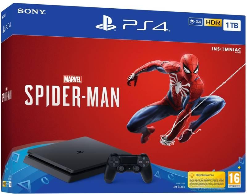 Herní konzole Sony PlayStation 4 1TB hra Spider-Man černý