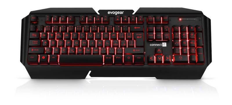 Klávesnice Connect IT Evogear CZ SK černá