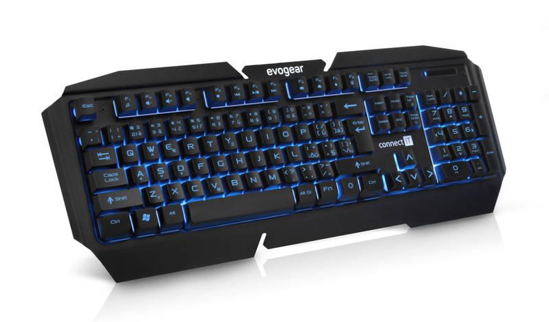 Klávesnice Connect IT Evogear CZ SK černá