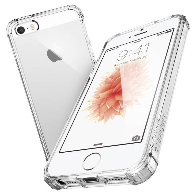 Kryt na mobil Spigen Crystal Shell pro Apple iPhone 5 5S 5SE průhledný