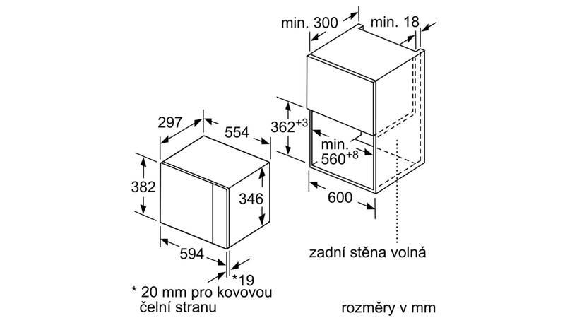 Mikrovlnná trouba Bosch BFL524MB0 černá