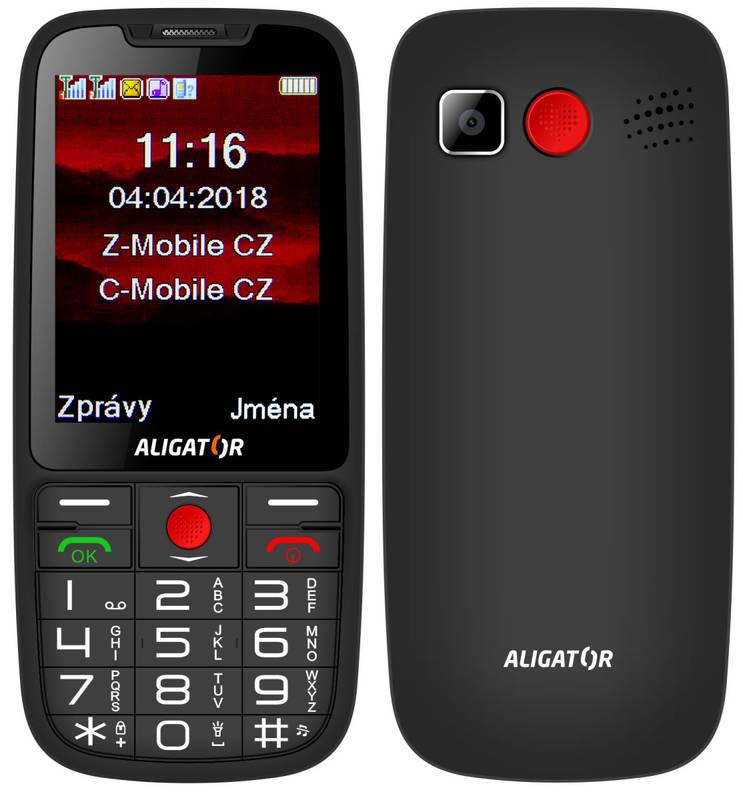 Mobilní telefon Aligator A890 Senior černý