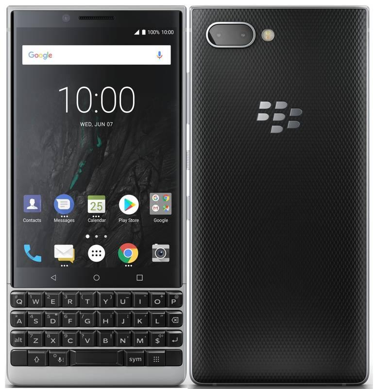 Mobilní telefon BlackBerry Key 2 stříbrný, Mobilní, telefon, BlackBerry, Key, 2, stříbrný