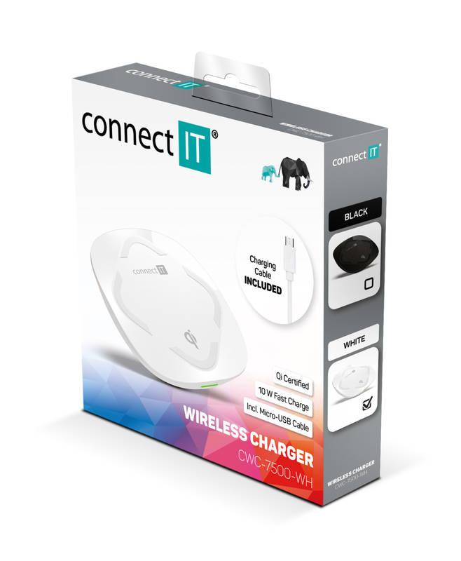 Nabíjecí podložka Connect IT Qi CERTIFIED Wireless Fast Charge bílá