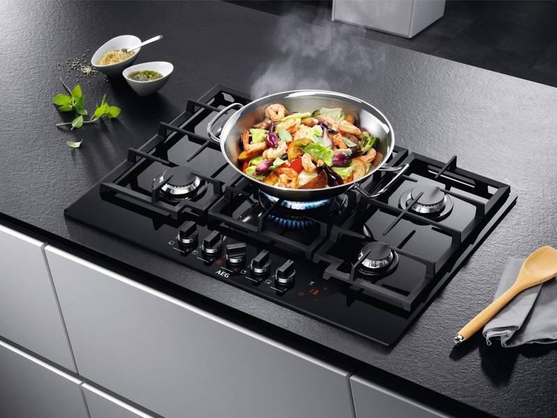 Plynová varná deska AEG Mastery HKB75540NB černá