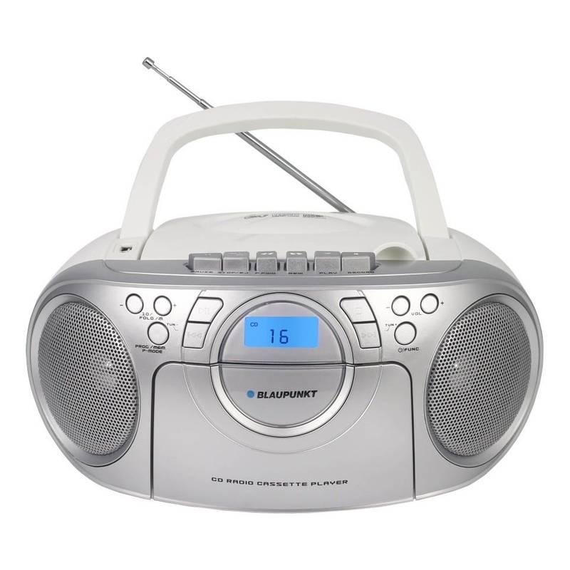 Radiomagnetofon s CD Blaupunkt BB16WH stříbrný bílý