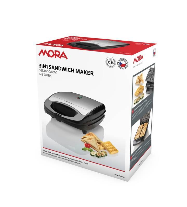 Sendvičovač Mora MS903BK černý nerez