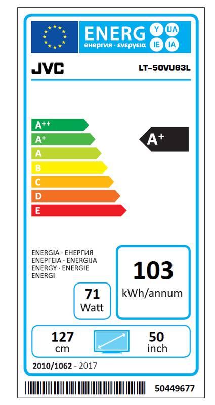 Televize JVC LT-50VU63L černá