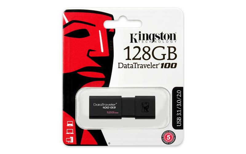 USB Flash Kingston DataTraveler 100 G3 256GB černý