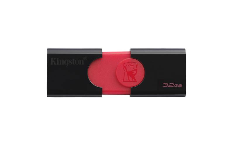 USB Flash Kingston DataTraveler 106 32GB černý červený, USB, Flash, Kingston, DataTraveler, 106, 32GB, černý, červený
