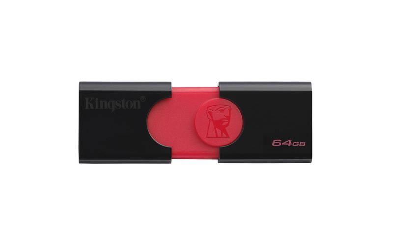 USB Flash Kingston DataTraveler 106 64GB černý červený, USB, Flash, Kingston, DataTraveler, 106, 64GB, černý, červený