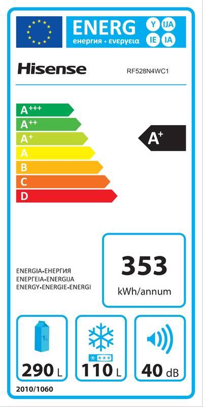 Chladnička s mrazničkou Hisense RF528N4WC1 nerez