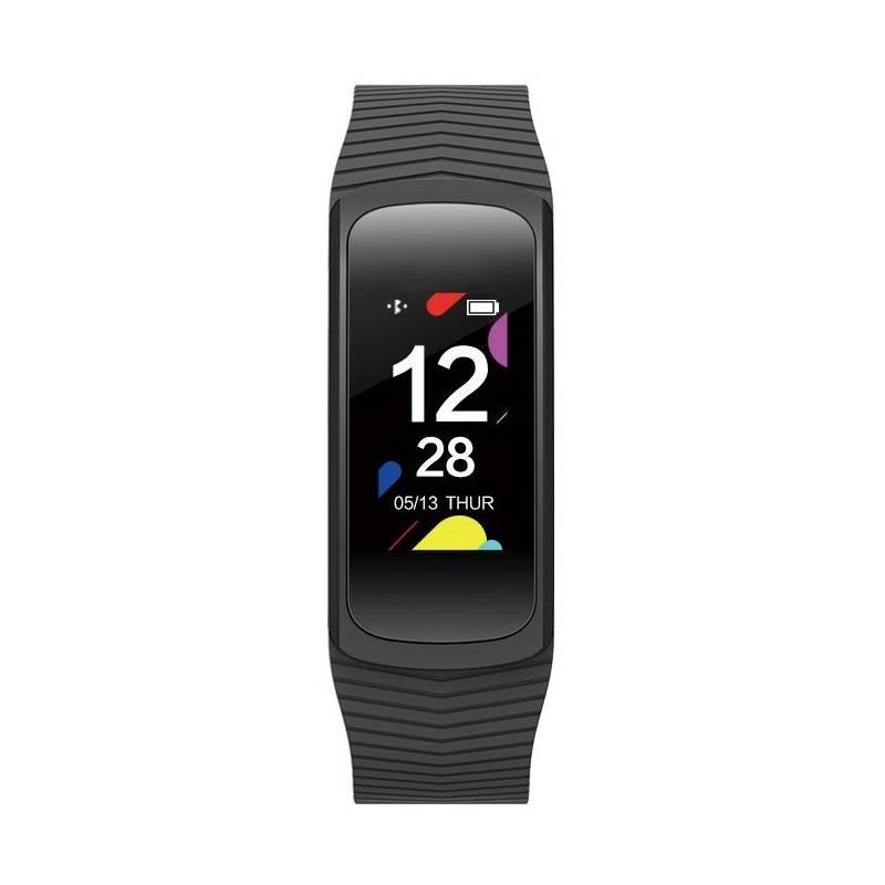 Fitness náramek Evolveo FitBand B3 pro měření krevního tlaku a tepové frekvence černý
