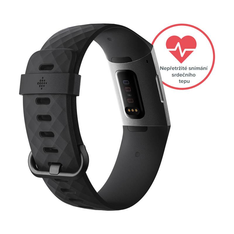 Fitness náramek Fitbit Charge 3 - Graphite, Black