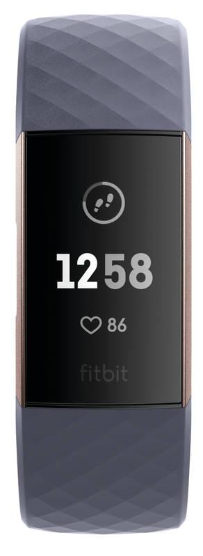 Fitness náramek Fitbit Charge 3 - Rose Gold, Blue Grey