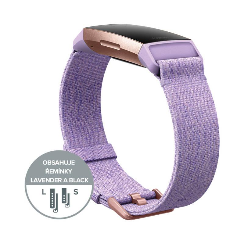 Fitness náramek Fitbit Charge 3 speciální edice - Lavender Woven