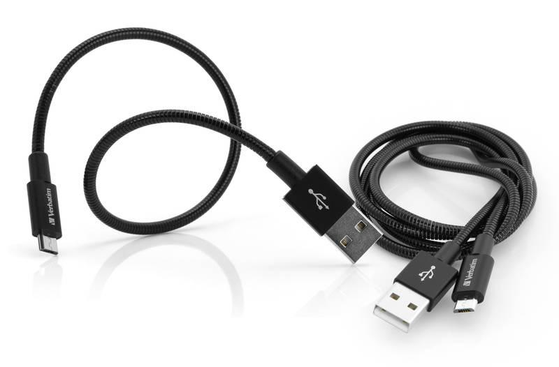 Kabel Verbatim USB micro USB, 1m 0,3m černý