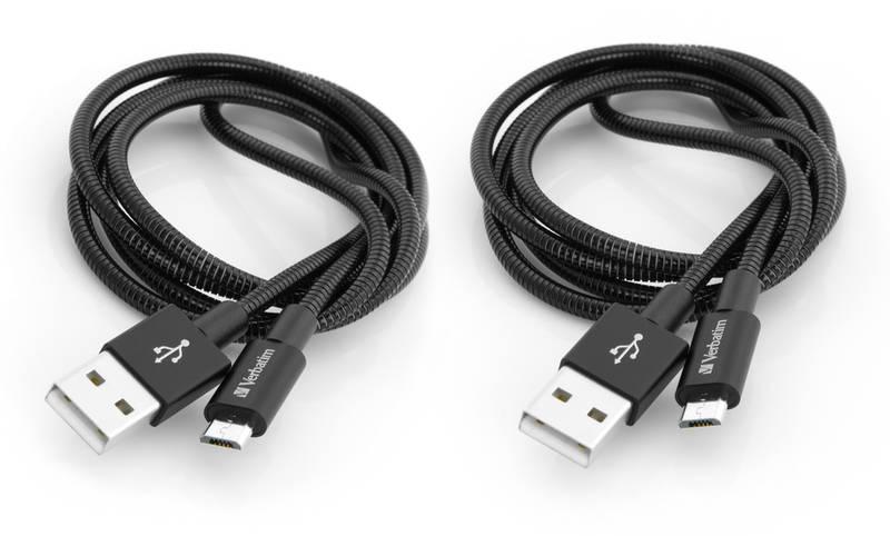 Kabel Verbatim USB micro USB, 1m 1m černý, Kabel, Verbatim, USB, micro, USB, 1m, 1m, černý