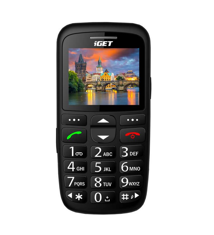 Mobilní telefon iGET D7 Single SIM černý