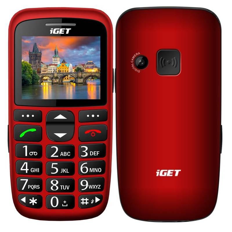 Mobilní telefon iGET D7 Single SIM červený