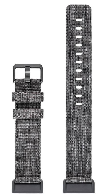 Náramek Fitbit pro Charge 3 tkaný vel. L - charcoal
