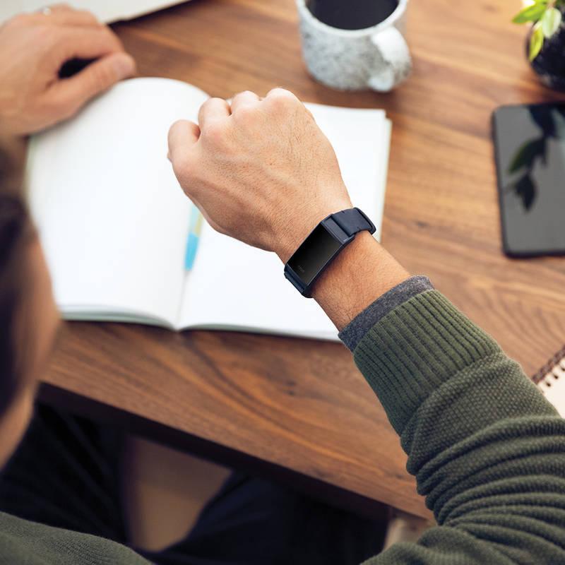 Náramek Fitbit pro Charge 3 tkaný vel. L - charcoal