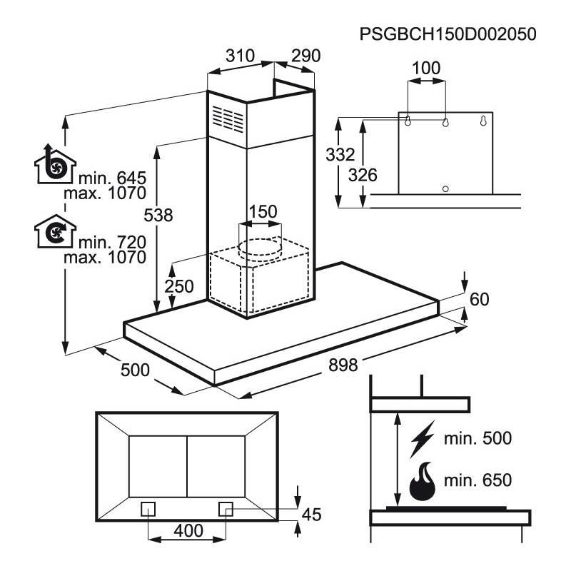 Odsavač par AEG DBB4950M nerez