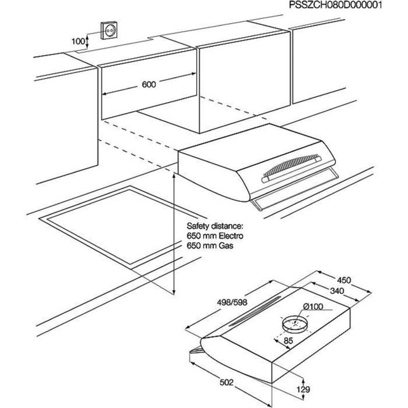 Odsavač par Zanussi ZHT611W