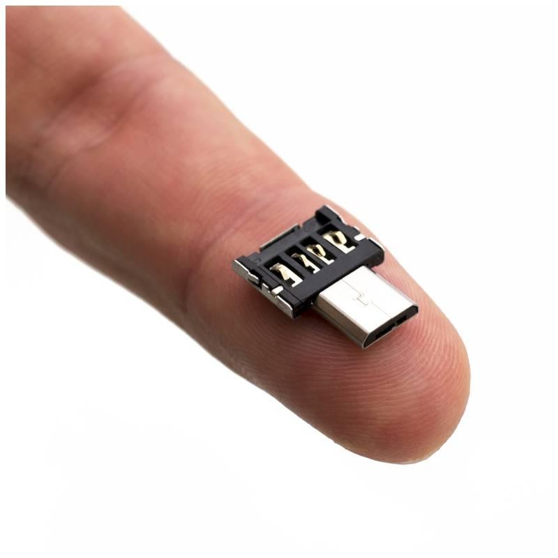 Redukce FIXED microUSB USB, OTG černá