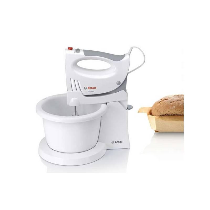 Ruční šlehač s mísou Bosch MFQ3561W šedý bílý